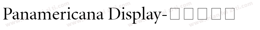 Panamericana Display字体转换